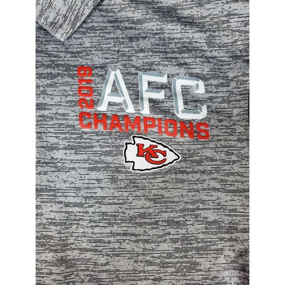 Fanatics Mens Kansas City Chiefs 2019 Afc Champions Polo Small S/s Shirt - Picture 3 of 7